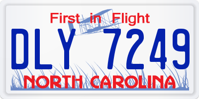 NC license plate DLY7249