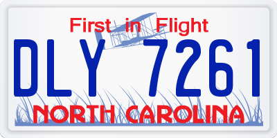 NC license plate DLY7261