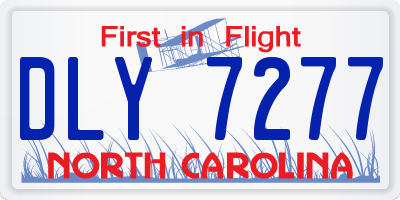 NC license plate DLY7277