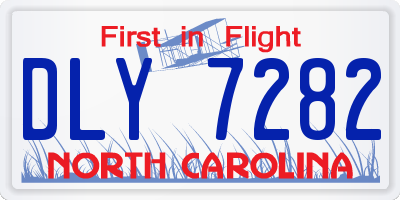 NC license plate DLY7282