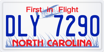 NC license plate DLY7290