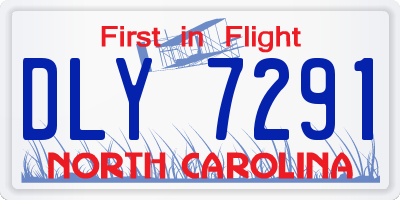 NC license plate DLY7291