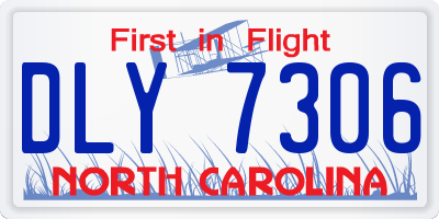 NC license plate DLY7306