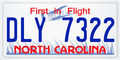 NC license plate DLY7322