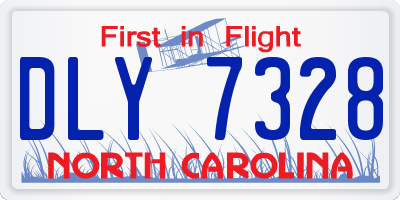 NC license plate DLY7328