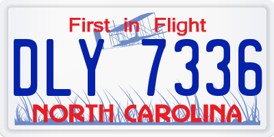 NC license plate DLY7336