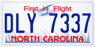 NC license plate DLY7337