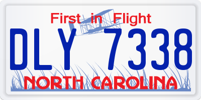 NC license plate DLY7338