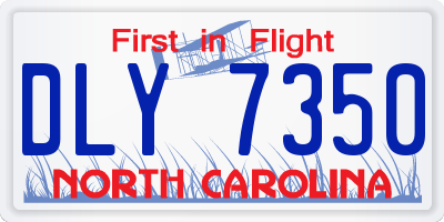 NC license plate DLY7350