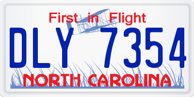 NC license plate DLY7354
