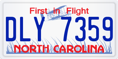 NC license plate DLY7359