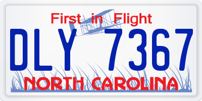 NC license plate DLY7367