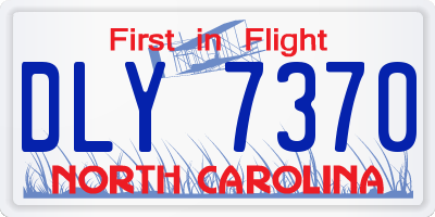 NC license plate DLY7370