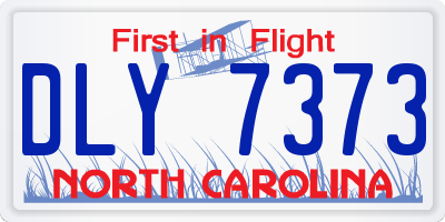 NC license plate DLY7373