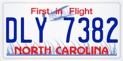 NC license plate DLY7382