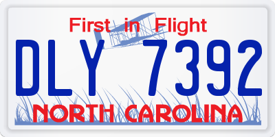 NC license plate DLY7392