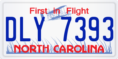 NC license plate DLY7393