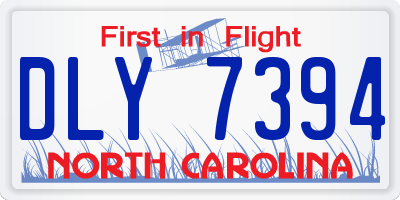 NC license plate DLY7394