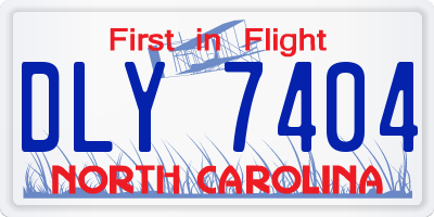 NC license plate DLY7404
