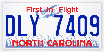 NC license plate DLY7409