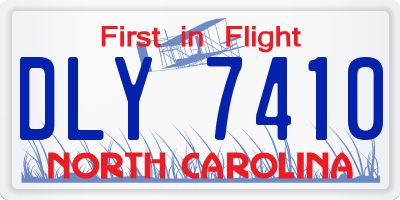 NC license plate DLY7410