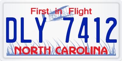 NC license plate DLY7412