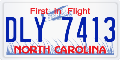 NC license plate DLY7413