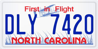 NC license plate DLY7420
