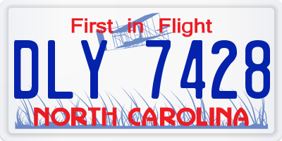 NC license plate DLY7428