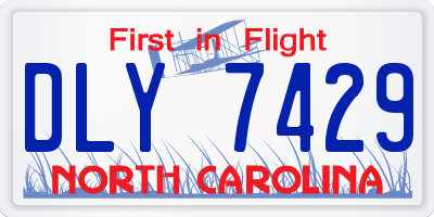NC license plate DLY7429