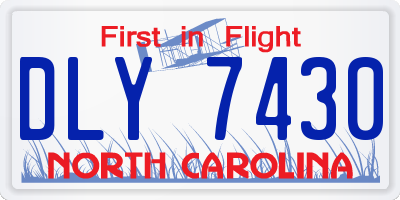 NC license plate DLY7430