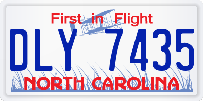 NC license plate DLY7435