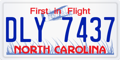 NC license plate DLY7437