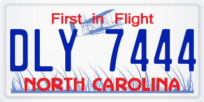NC license plate DLY7444