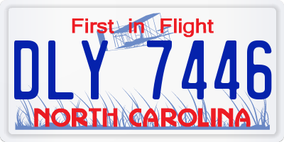 NC license plate DLY7446