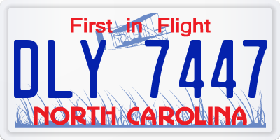 NC license plate DLY7447