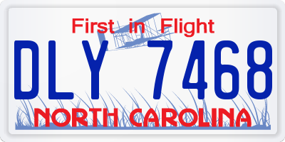 NC license plate DLY7468