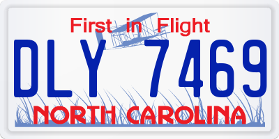 NC license plate DLY7469