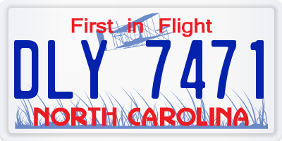 NC license plate DLY7471