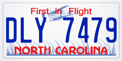 NC license plate DLY7479