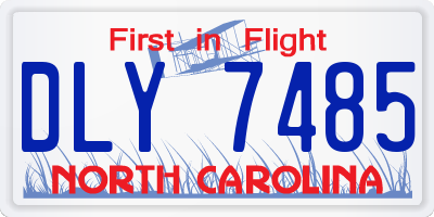 NC license plate DLY7485