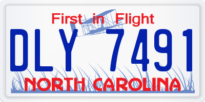 NC license plate DLY7491