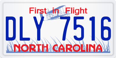 NC license plate DLY7516