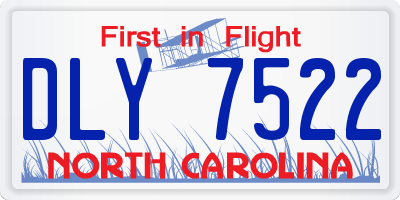 NC license plate DLY7522