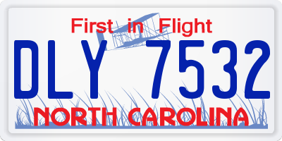 NC license plate DLY7532