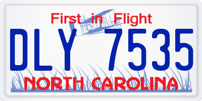 NC license plate DLY7535