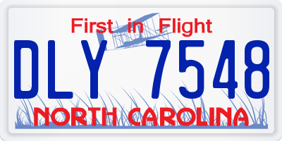 NC license plate DLY7548
