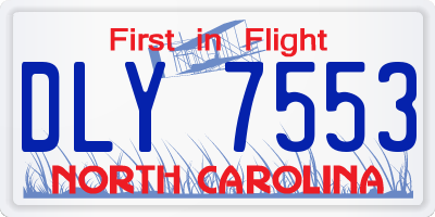 NC license plate DLY7553