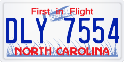 NC license plate DLY7554