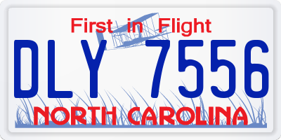 NC license plate DLY7556